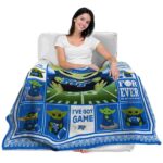 customized middle tennessee blue raiders baby yoda blue blanket best selling