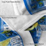 customized middle tennessee blue raiders baby yoda blue blanket best selling