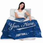 customized middle tennessee blue raiders grunge texture blue white blanket best selling