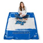 customized middle tennessee blue raiders paint strokes blue white blanket best selling