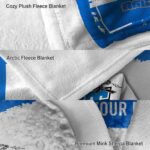 customized middle tennessee blue raiders paint strokes blue white blanket best selling
