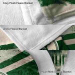 customized milwaukee bucks grunge streaks green blanket best selling