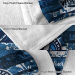 customized minnesota timberwolves floral stripes midnight blue white blanket best selling
