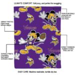 customized minnesota vikings mickey purple blanket best selling
