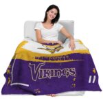 customized minnesota vikings paint strokes purple white blanket best selling