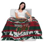 customized minnesota wild floral stripes red white blanket best selling