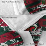 customized minnesota wild floral stripes red white blanket best selling