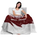 customized mississippi state bulldogs grunge streaks maroon blanket best selling