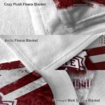 customized mississippi state bulldogs grunge streaks maroon blanket best selling