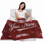 customized mississippi state bulldogs grunge texture maroon white blanket best selling