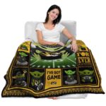 customized missouri tigers baby yoda black blanket latest model