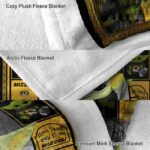 customized missouri tigers baby yoda black blanket premium grade