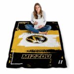 customized missouri tigers paint strokes black white blanket high quality