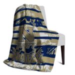 customized navy midshipmen floral stripes blue white blanket best selling