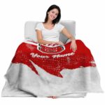 customized nc state wolfpack grunge streaks red blanket latest model