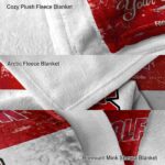 customized nc state wolfpack grunge texture red white blanket premium grade