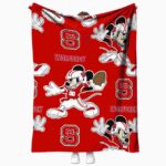 customized nc state wolfpack mickey red blanket best selling