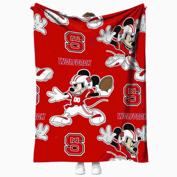 customized nc state wolfpack mickey red blanket best selling