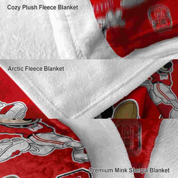 customized nc state wolfpack mickey red blanket premium grade