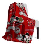 customized nc state wolfpack mickey red blanket top rated