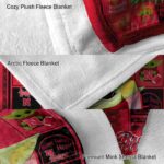 customized nebraska cornhuskers baby yoda red blanket best selling