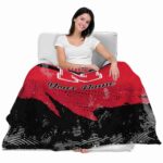 customized nebraska cornhuskers grunge streaks red blanket best selling