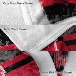 customized nebraska cornhuskers grunge streaks red blanket best selling