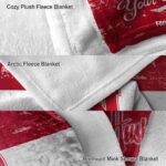 customized nebraska cornhuskers grunge texture red white blanket best selling