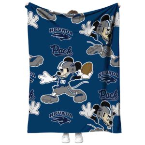 customized nevada wolf pack mickey blue blanket best selling