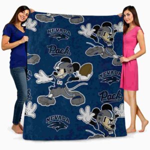 customized nevada wolf pack mickey blue blanket fashion forward