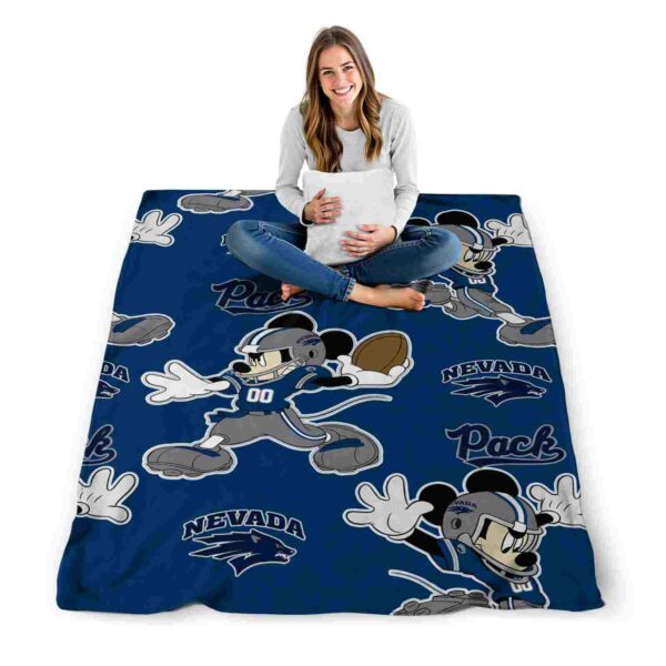 customized nevada wolf pack mickey blue blanket high quality