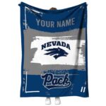 customized nevada wolf pack paint strokes blue white blanket best selling