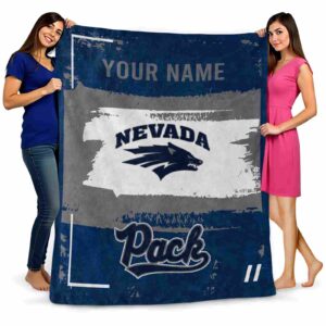 customized nevada wolf pack paint strokes blue white blanket fashion forward