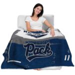 customized nevada wolf pack paint strokes blue white blanket best selling