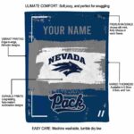 customized nevada wolf pack paint strokes blue white blanket best selling