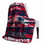 customized new england patriots floral stripes blue white blanket top rated