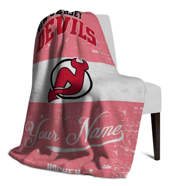 customized new jersey devils grunge texture red white blanket top rated