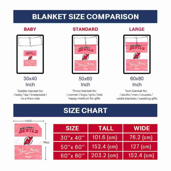 customized new jersey devils grunge texture red white blanket trendy