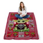 customized new mexico lobos baby yoda red blanket high quality