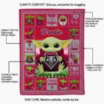 customized new mexico lobos baby yoda red blanket new arrival