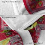 customized new mexico lobos baby yoda red blanket premium grade