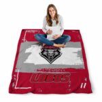 customized new mexico lobos paint strokes red white blanket high quality
