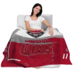 customized new mexico lobos paint strokes red white blanket latest model