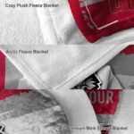 customized new mexico lobos paint strokes red white blanket premium grade