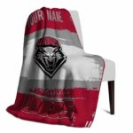 customized new mexico lobos paint strokes red white blanket top rated