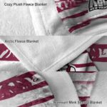 customized new mexico state aggies floral stripes crimson white blanket premium grade