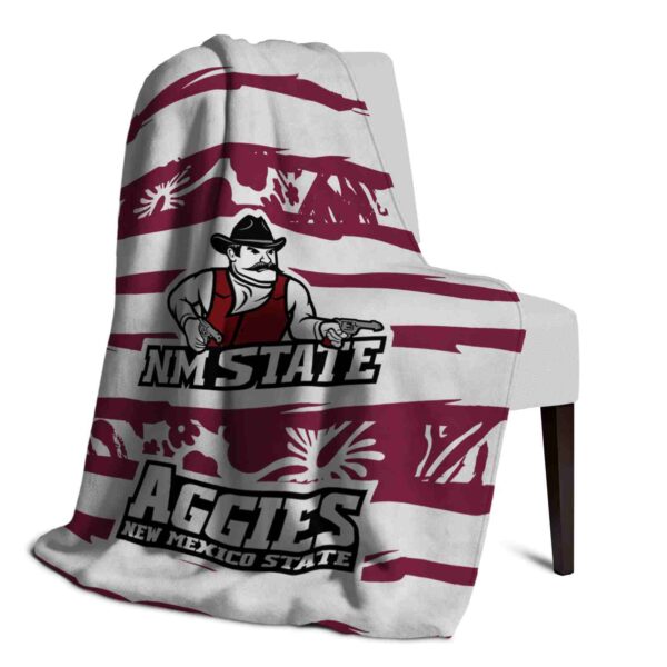 customized new mexico state aggies floral stripes crimson white blanket top rated