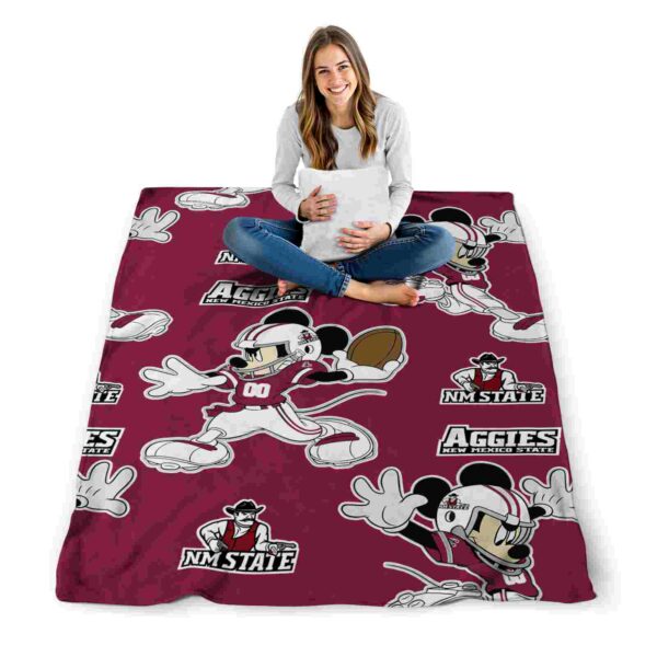 customized new mexico state aggies mickey crimson blanket high quality