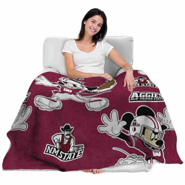 customized new mexico state aggies mickey crimson blanket latest model
