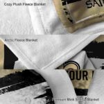 customized new orleans saints paint strokes gold white blanket premium grade